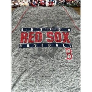 Boston Red Sox Stitches Long Sleeve T Shirt MLB Sz Lrg With Tags Baseball Gray